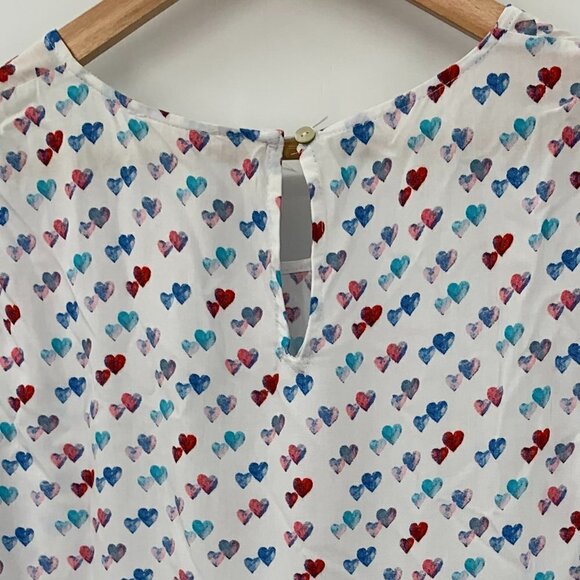 Jane & Delancy Hearts Print Ruffle Top Bell Sleeve - Picture 5 of 6